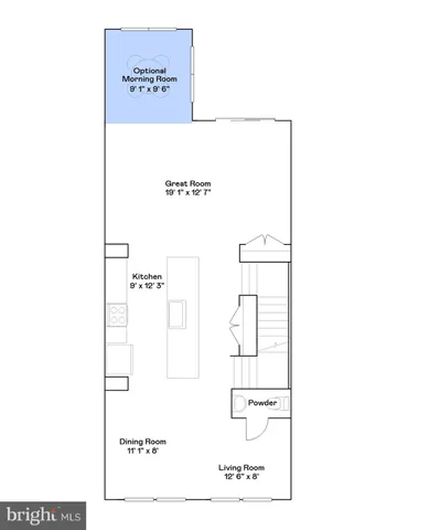 a picture of a bench in a room