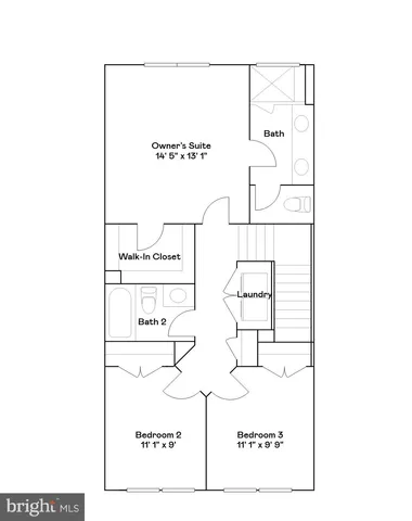 a picture of a room with a bench