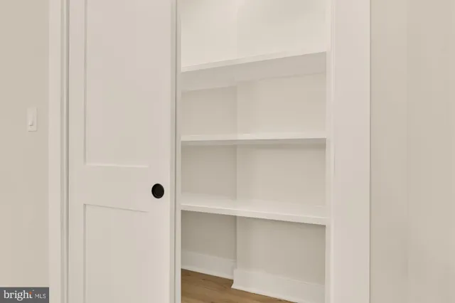 a close view of closet