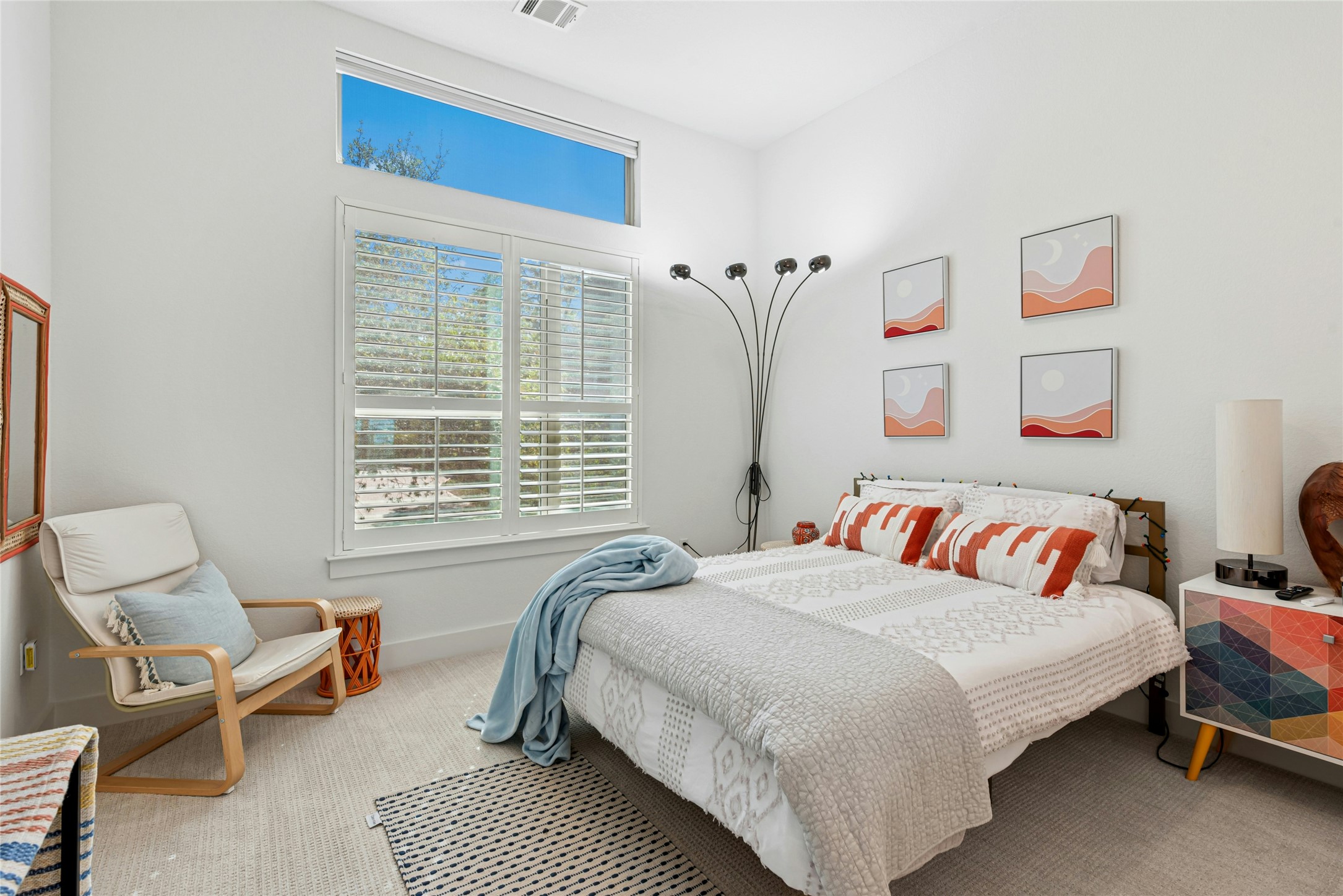 404 West Alpine Road, Unit 17 Austin, TX 78704 - Photo 30 of 35 Bedroom with light carpet and baseboards