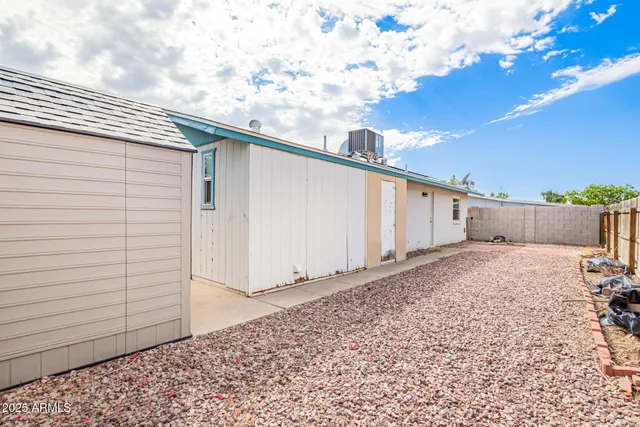 a backyard of a house