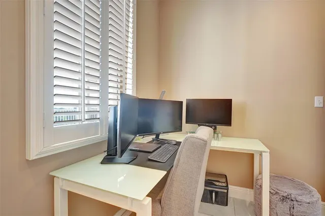 a view of workspace with a window