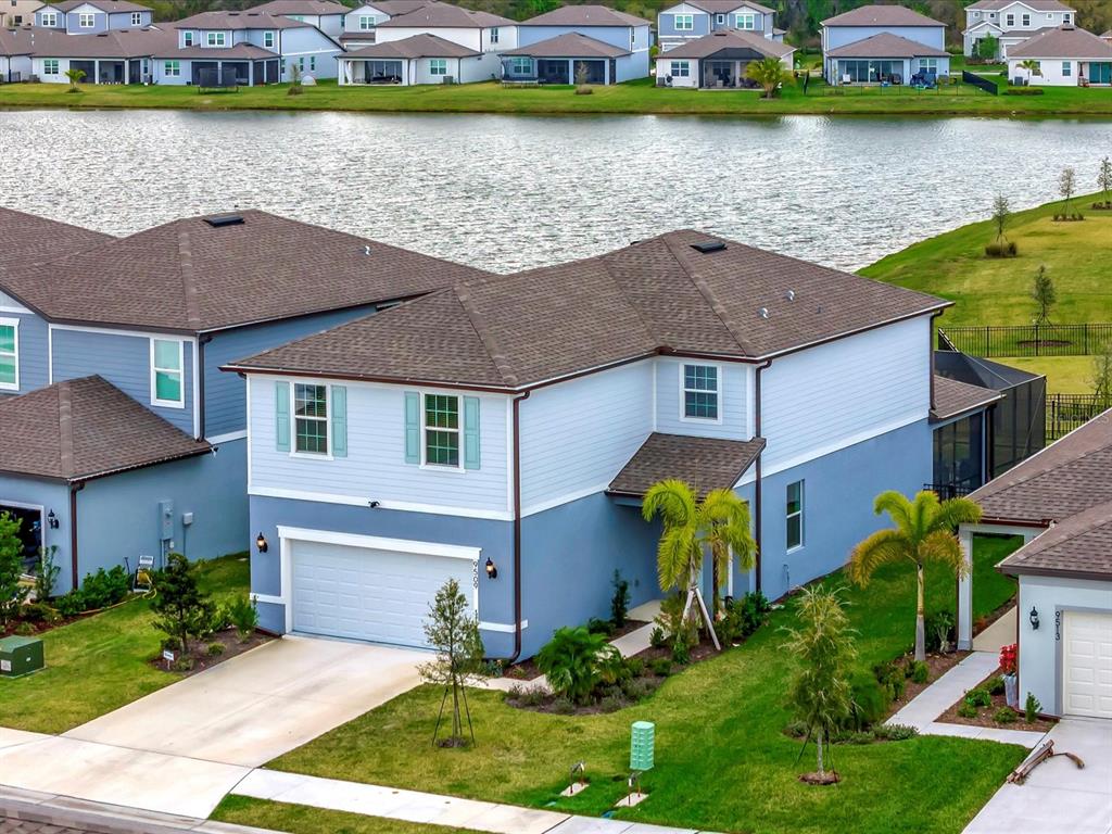 a aerial view of a house