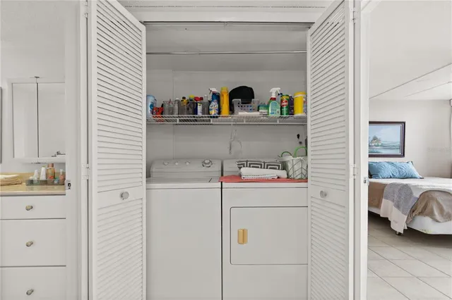 a view of kitchen and utility room