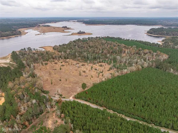 a view of lake with mountain