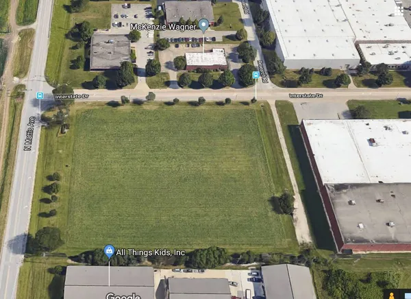 an aerial view of a residential houses