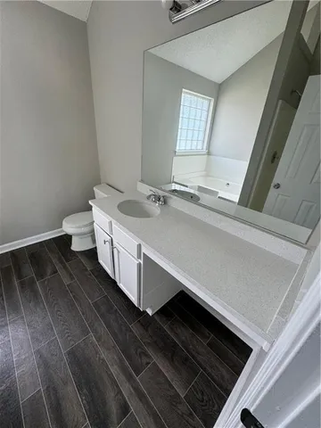 a bathroom with a sink and a toilet