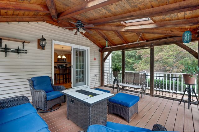 a building outdoor space with patio furniture