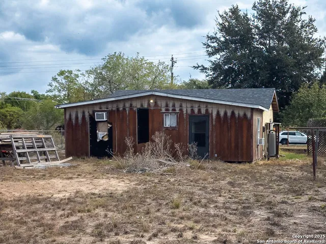 a backyard of a house
