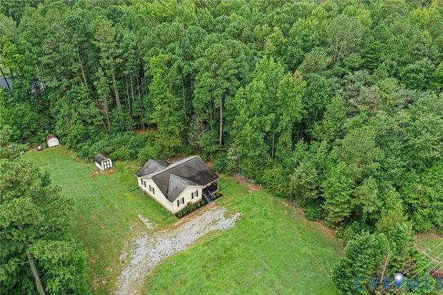 a view of a backyard with a small park