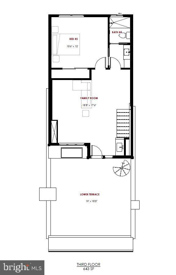 1720 37th Street Northwest Washington, DC 20007 - Photo 46 of 47 Level 4 (Penthouse) w/Deck 643 SF