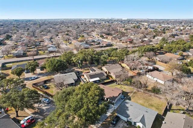 an aerial view of multiple house