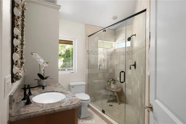 a hallway with cabinets