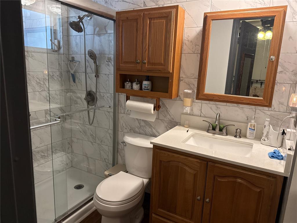 4560 Lamson Avenue Spring Hill, FL 34608 - Photo 8 of 41 a bathroom with a sink a toilet and shower