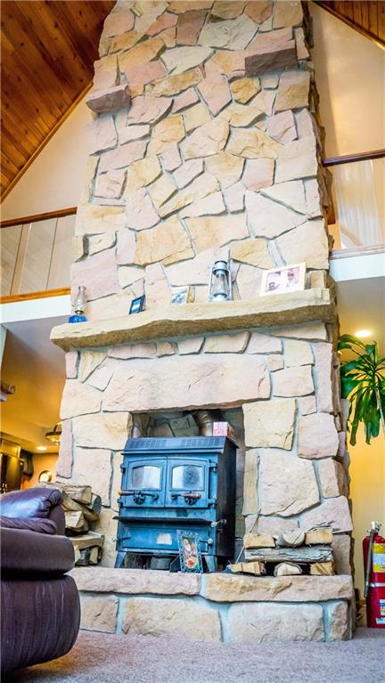 190 Sasse Road Cabot, PA 16023 - Photo 12 of 25 27 Foot Stone Fire Place