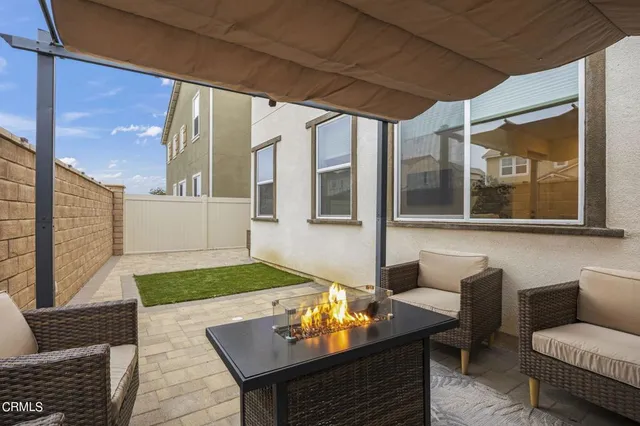 a outdoor space with furniture