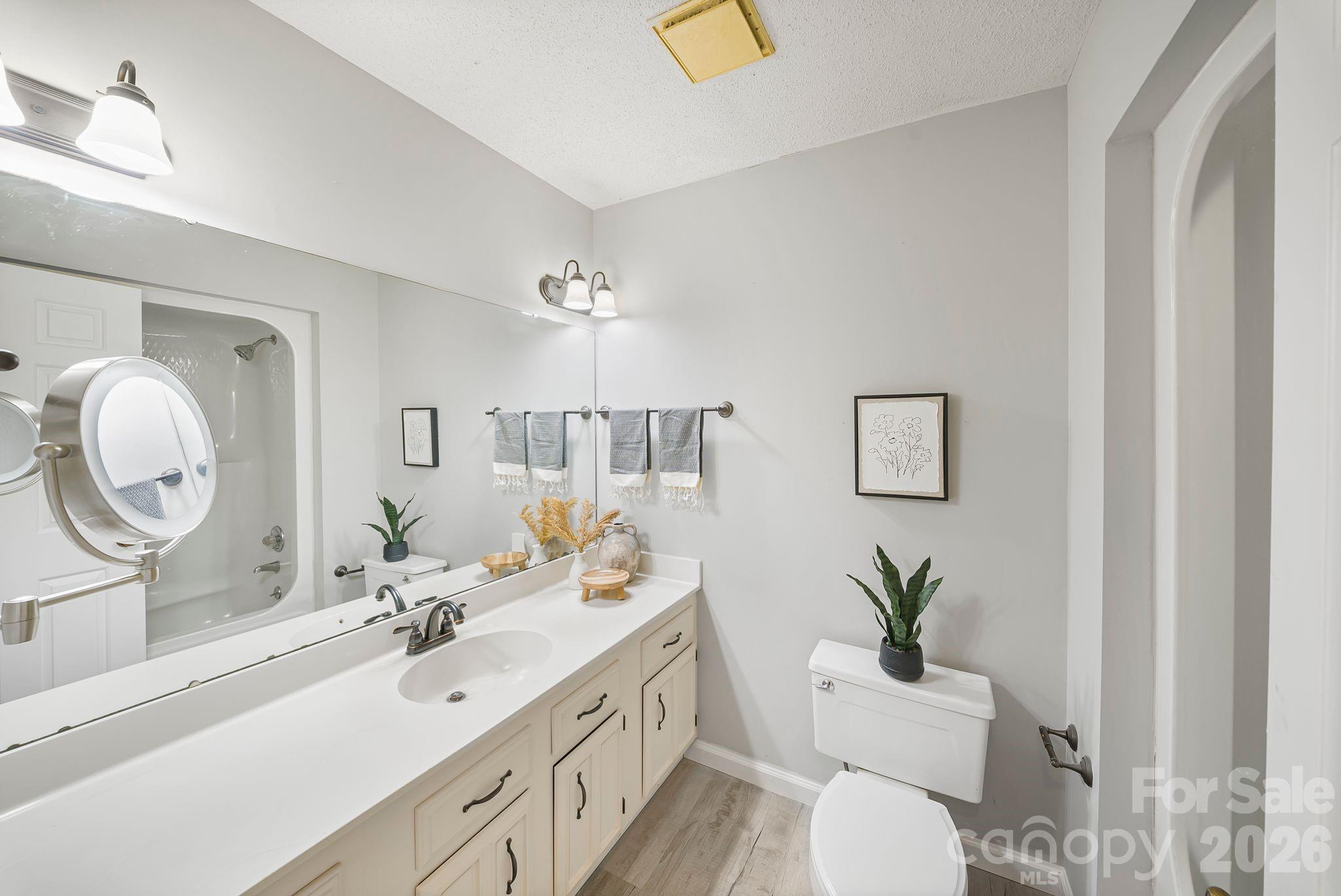 16 Sun Valley Court Alexander, NC 28701 - Photo 24 of 47 a bathroom with a toilet a sink and a mirror