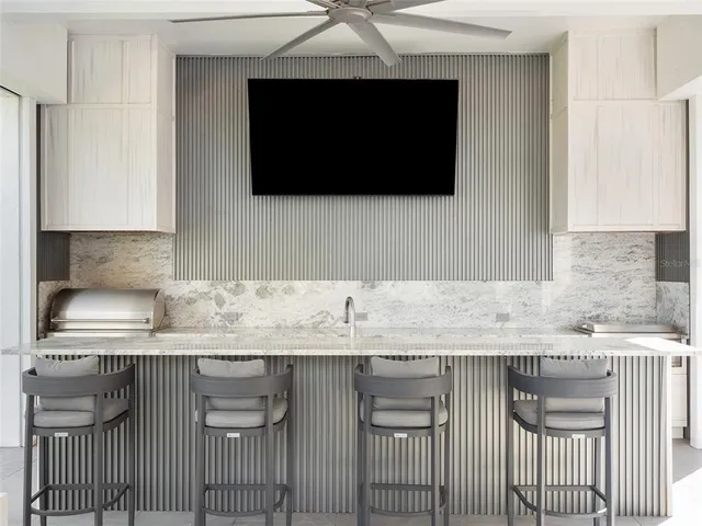 a view of a balcony with an outdoor space