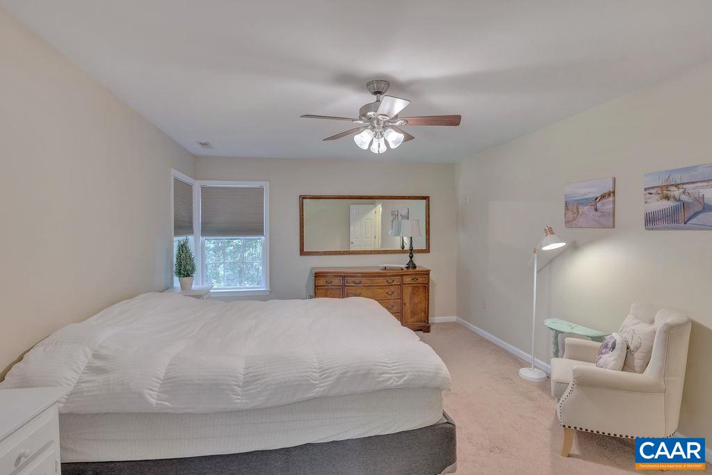 421 Rudolph Street Ruckersville, VA 22968 - Photo 34 of 42 a bedroom with a bed and a chandelier
