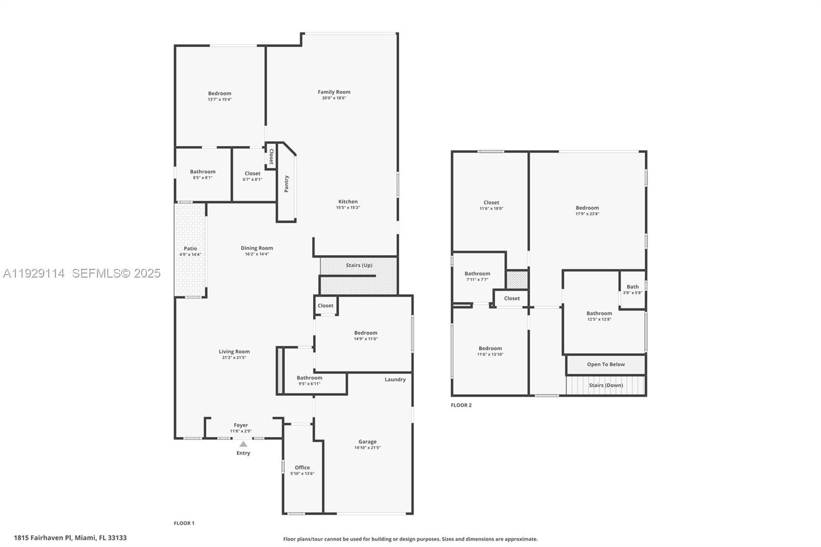 1815 Fairhaven Place Miami, FL 33133 - Photo 59 of 59 a picture of floor plan