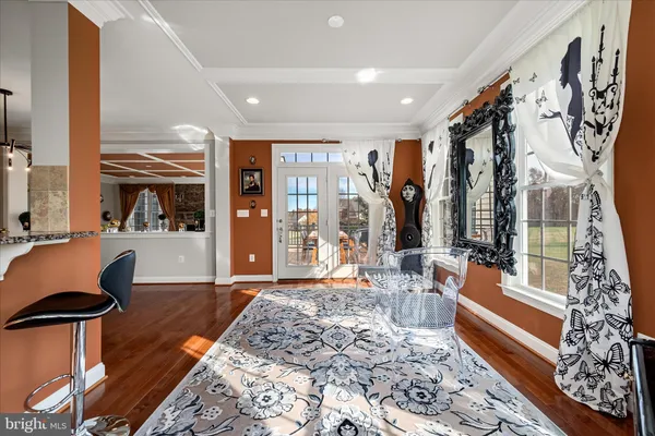 a bedroom with a bed and dresser