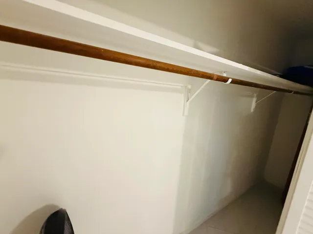 a close view of closet
