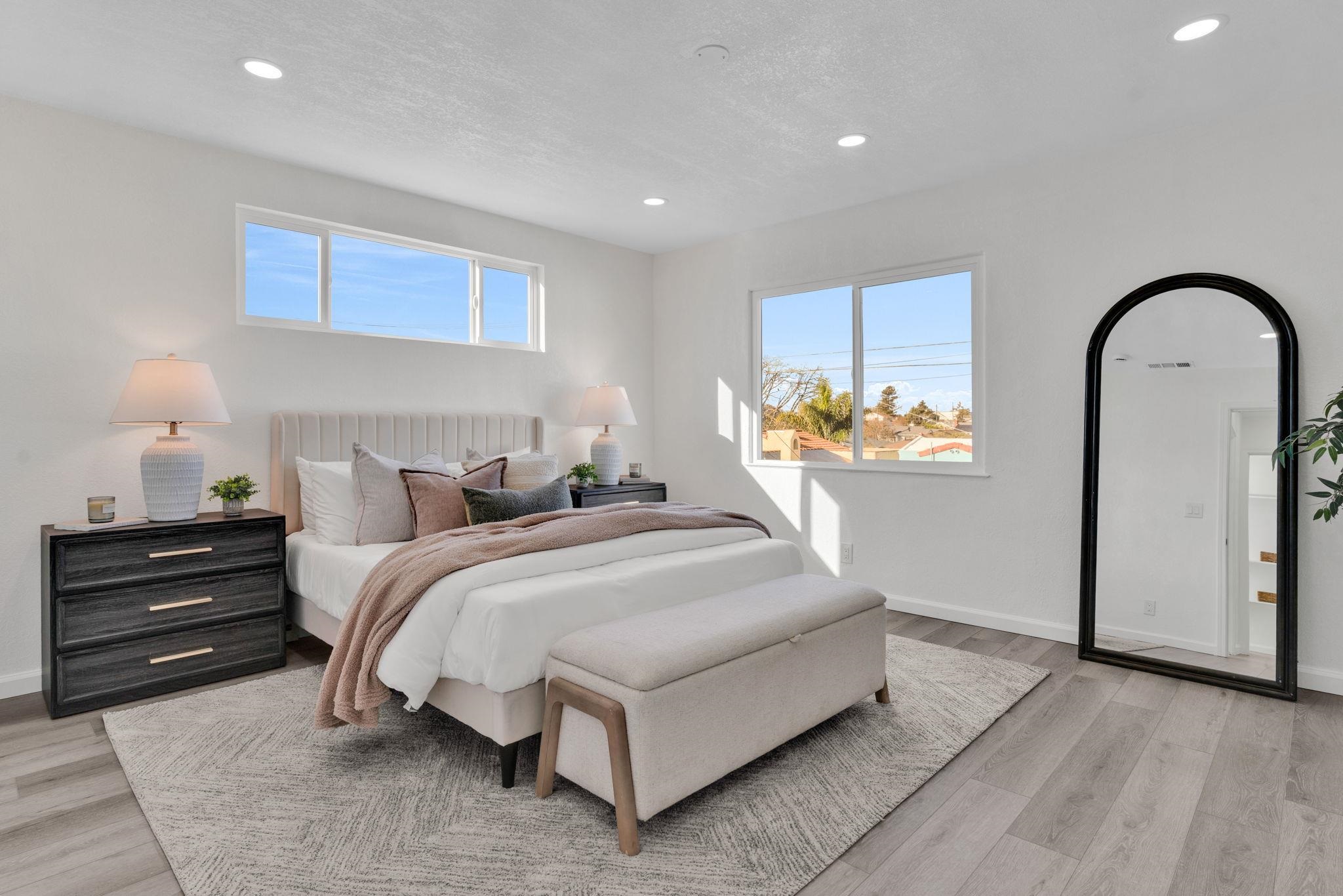 1482 Lincoln Street Berkeley, CA 94702 - Photo 31 of 49 a bedroom with a bed and a dresser