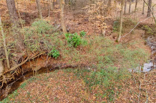 a view of residential houses with city view