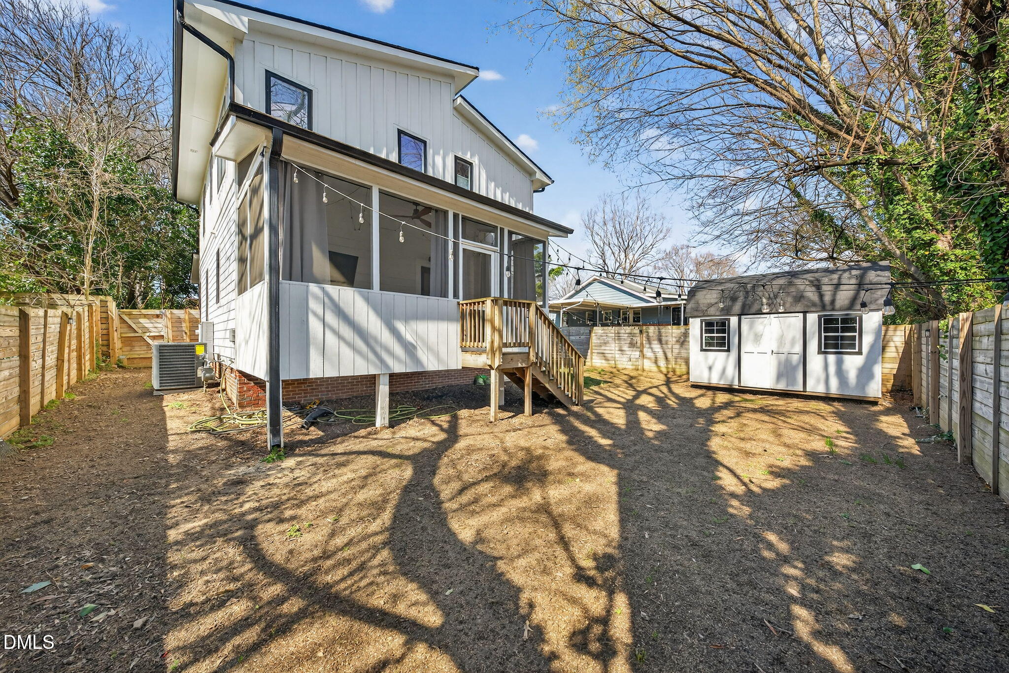 213 Lincoln Court Raleigh, NC 27610 - Photo 38 of 40 a view of a house with backyard porch and sitting area
