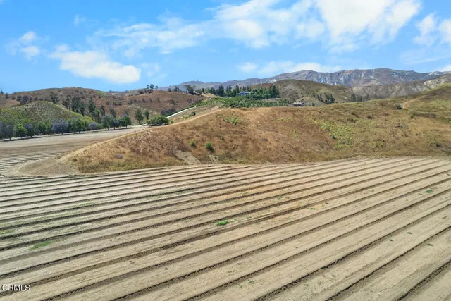 a view of a yard from a balcony