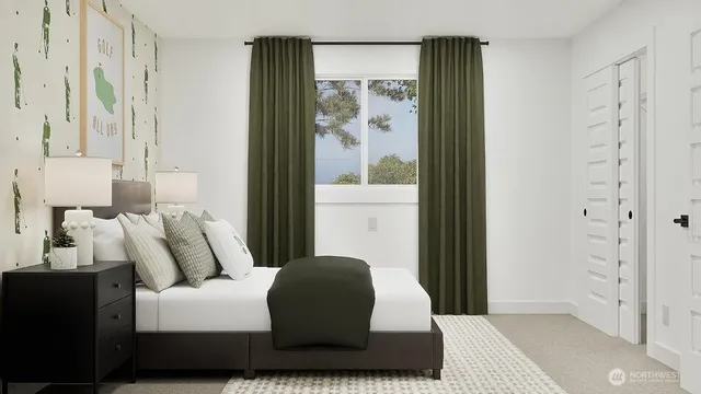 a living room with furniture and a gate