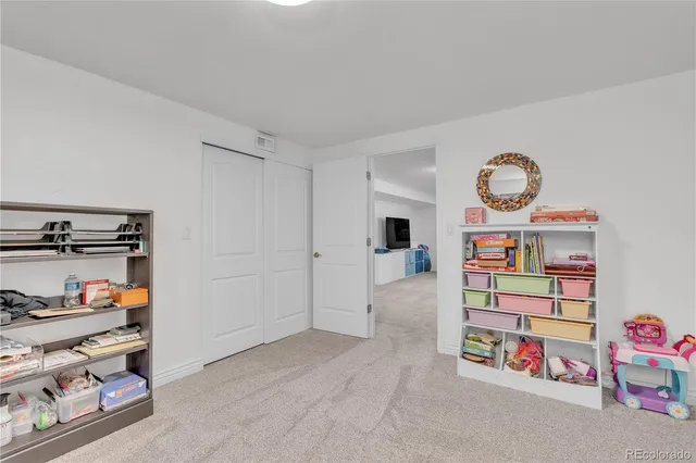 a view of storage and utility room with toys