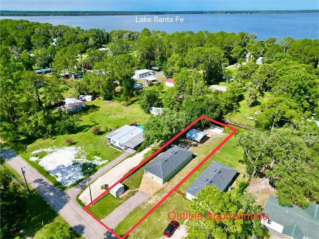 a house view with a garden space