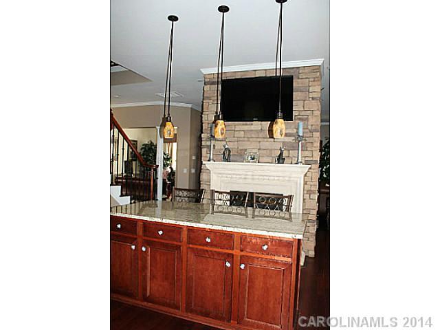 573 Quicksilver Trail Fort Mill, SC 29708 - Photo 4 of 16 a kitchen with a sink and a flat screen tv