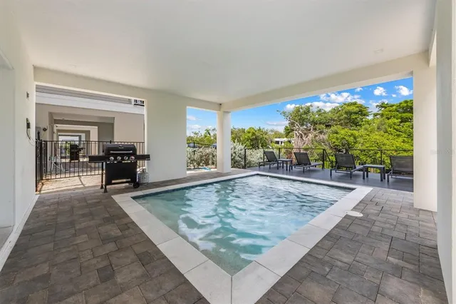 a view of porch with seating space