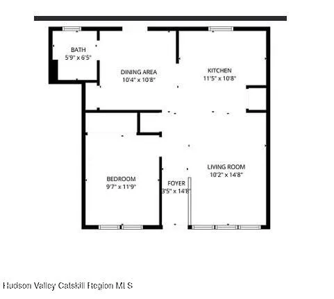 a picture of a bench in a white building