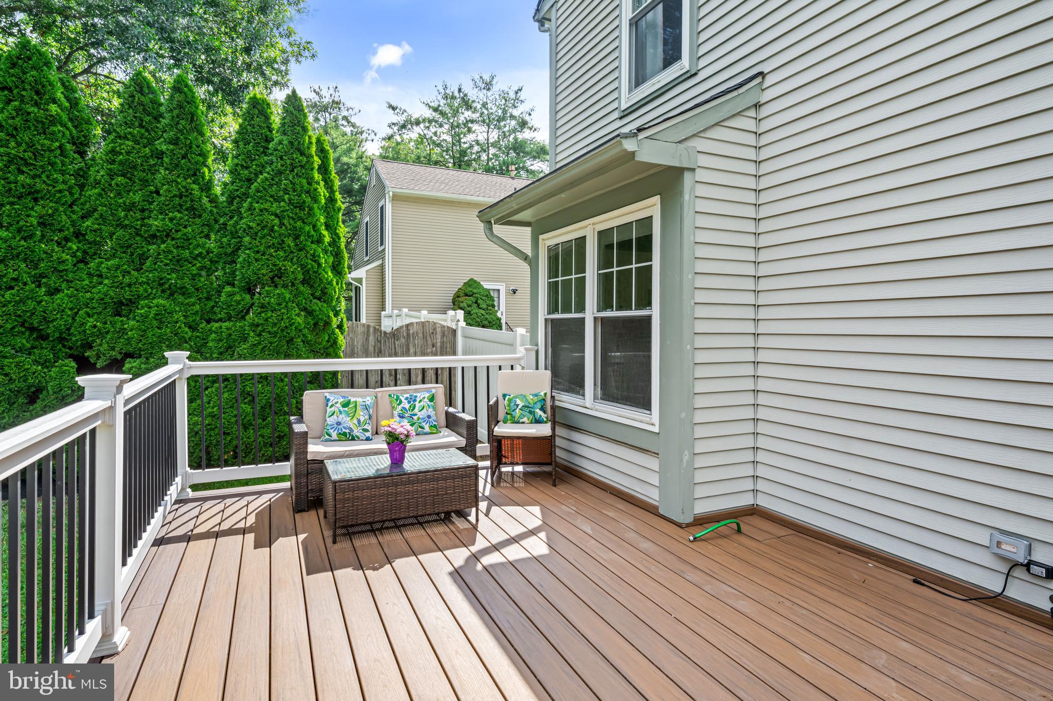 12 Apple Way Marlton, NJ 08053 - Photo 39 of 47 a view of a deck with couches wooden floor and fence