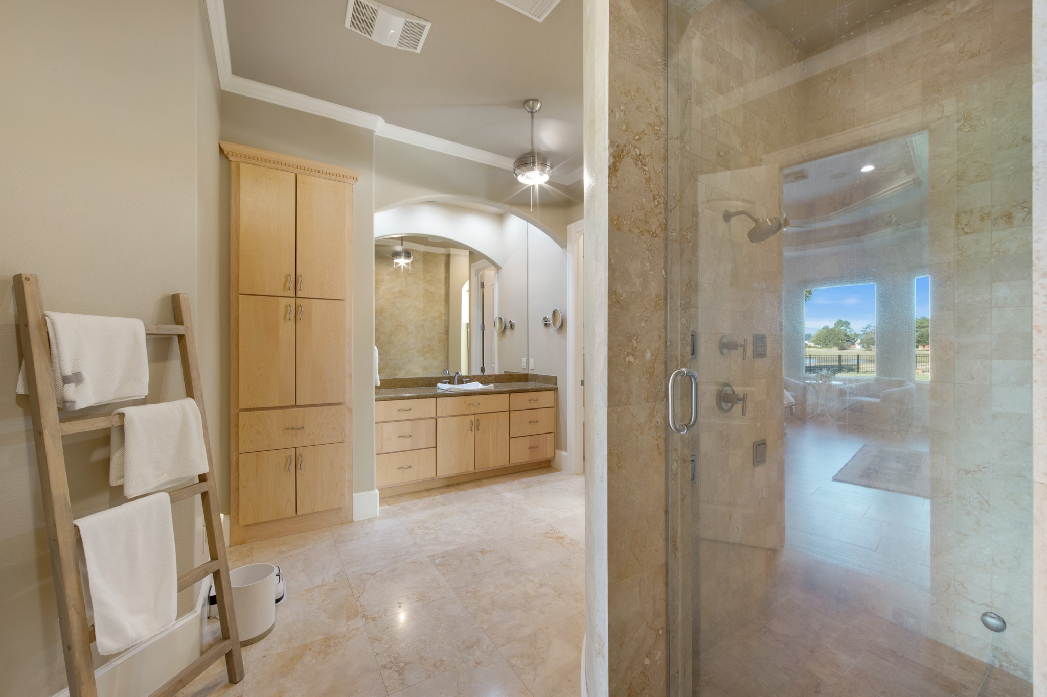 15702 Knauff Ranch Court Cypress, TX 77429 - Photo 25 of 50 a bathroom with a tub sink and mirror