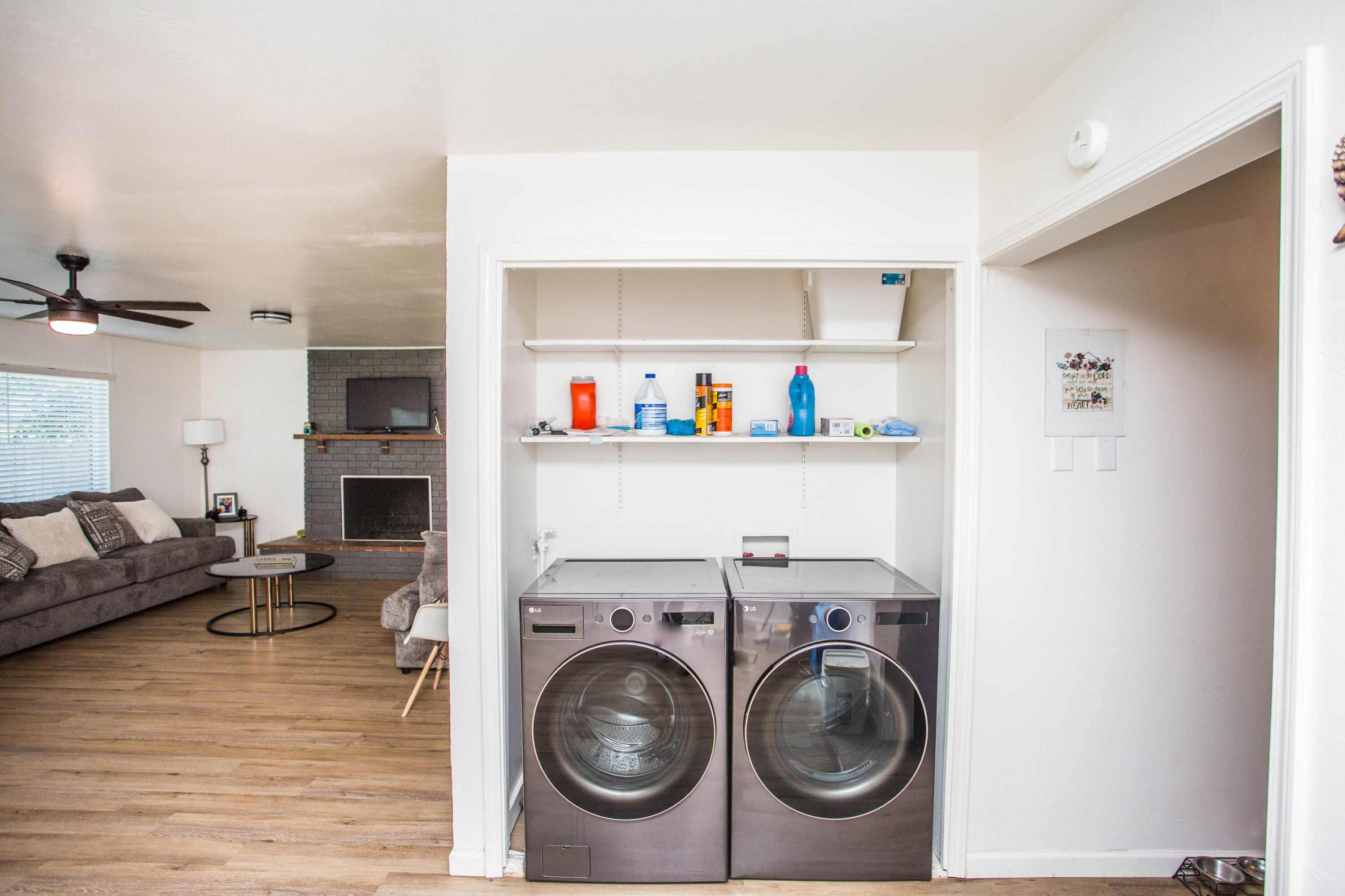2604 39th Street Lubbock, TX 79413 - Photo 12 of 43 a view of livingroom with washer and dryer