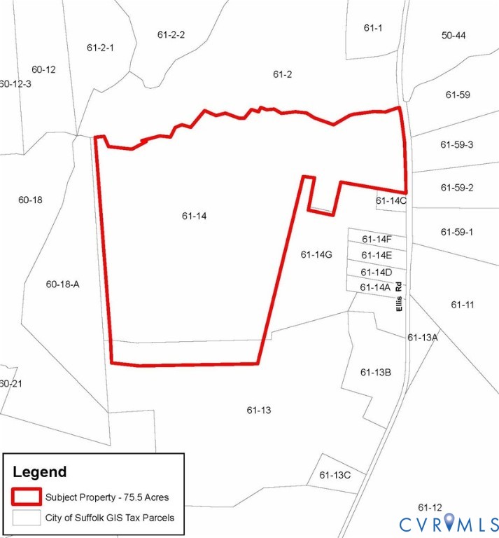 0 Ellis Road Suffolk, VA 23437 - Photo 26 of 29 Tax Map