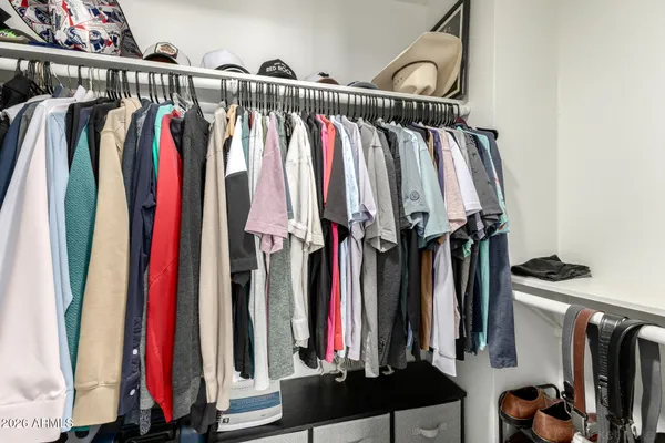 a view of a walk in closet