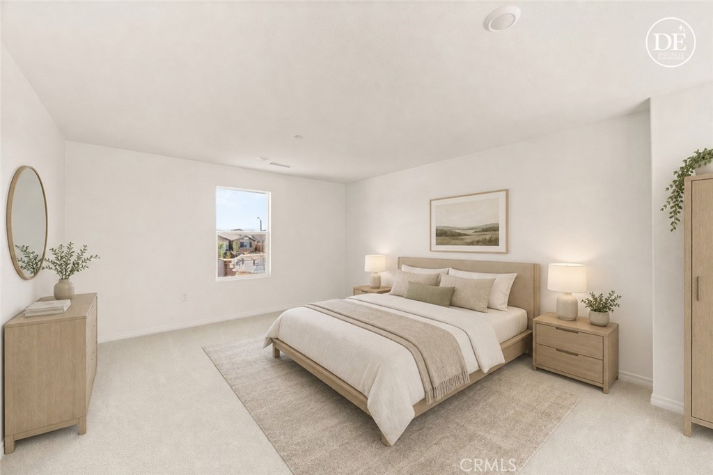 19434 Arenal Way Riverside, CA 92508 - Photo 8 of 25 a bedroom with a bed and a potted plant