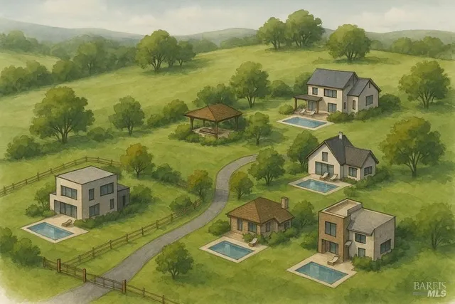 a view of a lake with couches in front of house