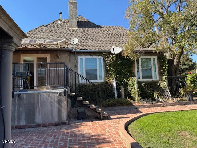 a view of a house with a patio