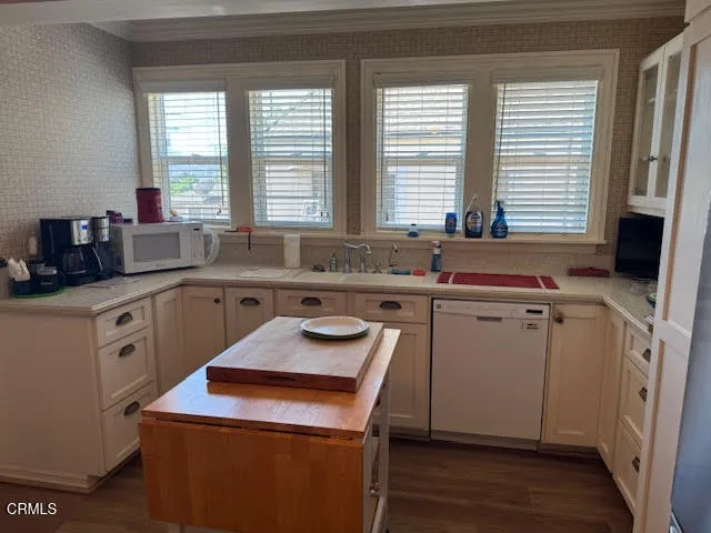 a room with storage and window