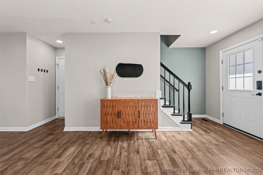 2736 Millmann Road Fayetteville, NC 28304 - Photo 14 of 33 a view of entryway with wooden floor