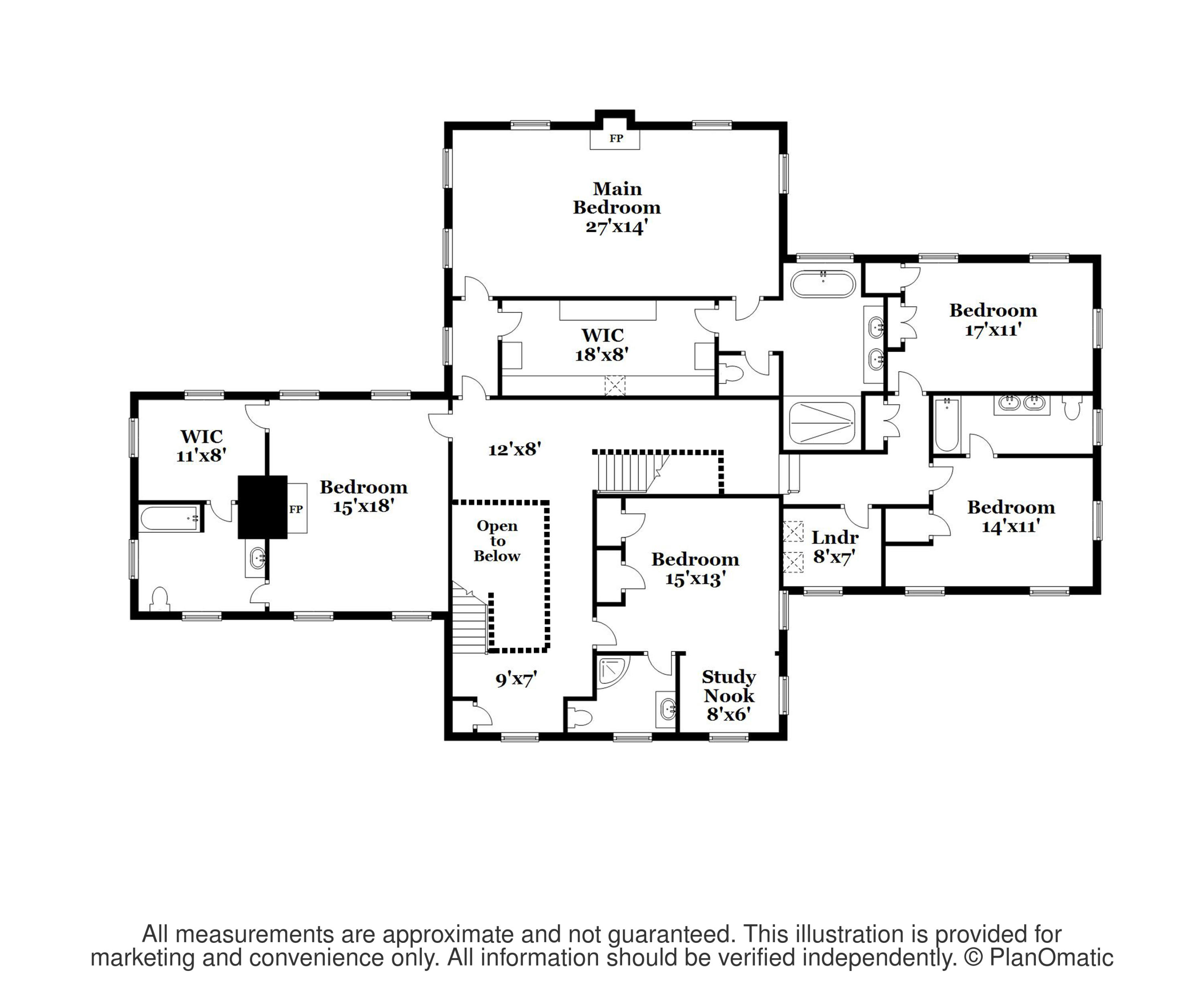 5 Lowlyn Road Westport, CT 06880 - Photo 41 of 42 Upper Floor Plan