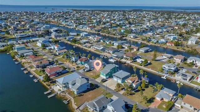 an aerial view of a city
