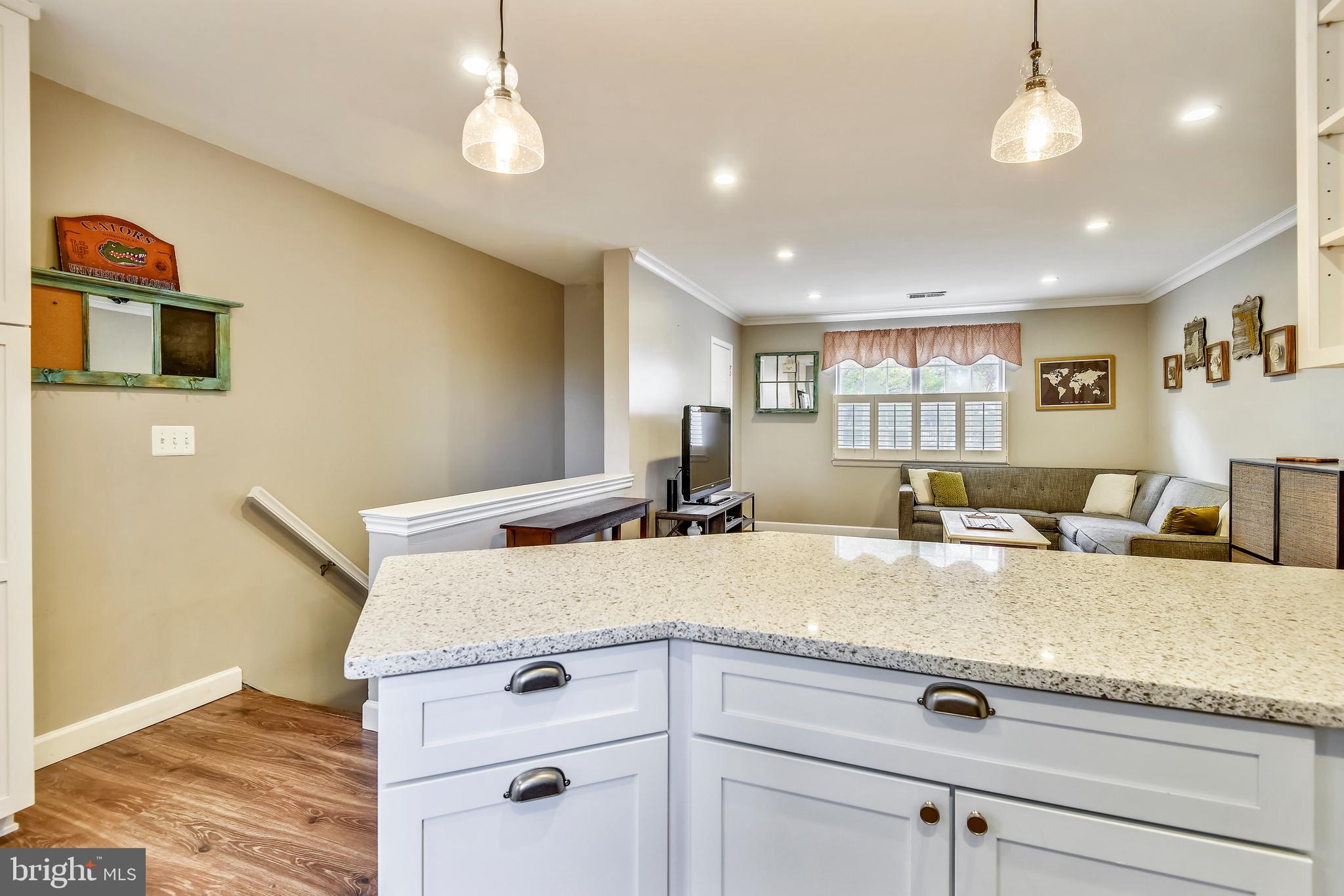 4608 28th Road South, Unit B Arlington, VA 22206 - Photo 4 of 26 Kitchen Breakfast Bar opens to Living Room
