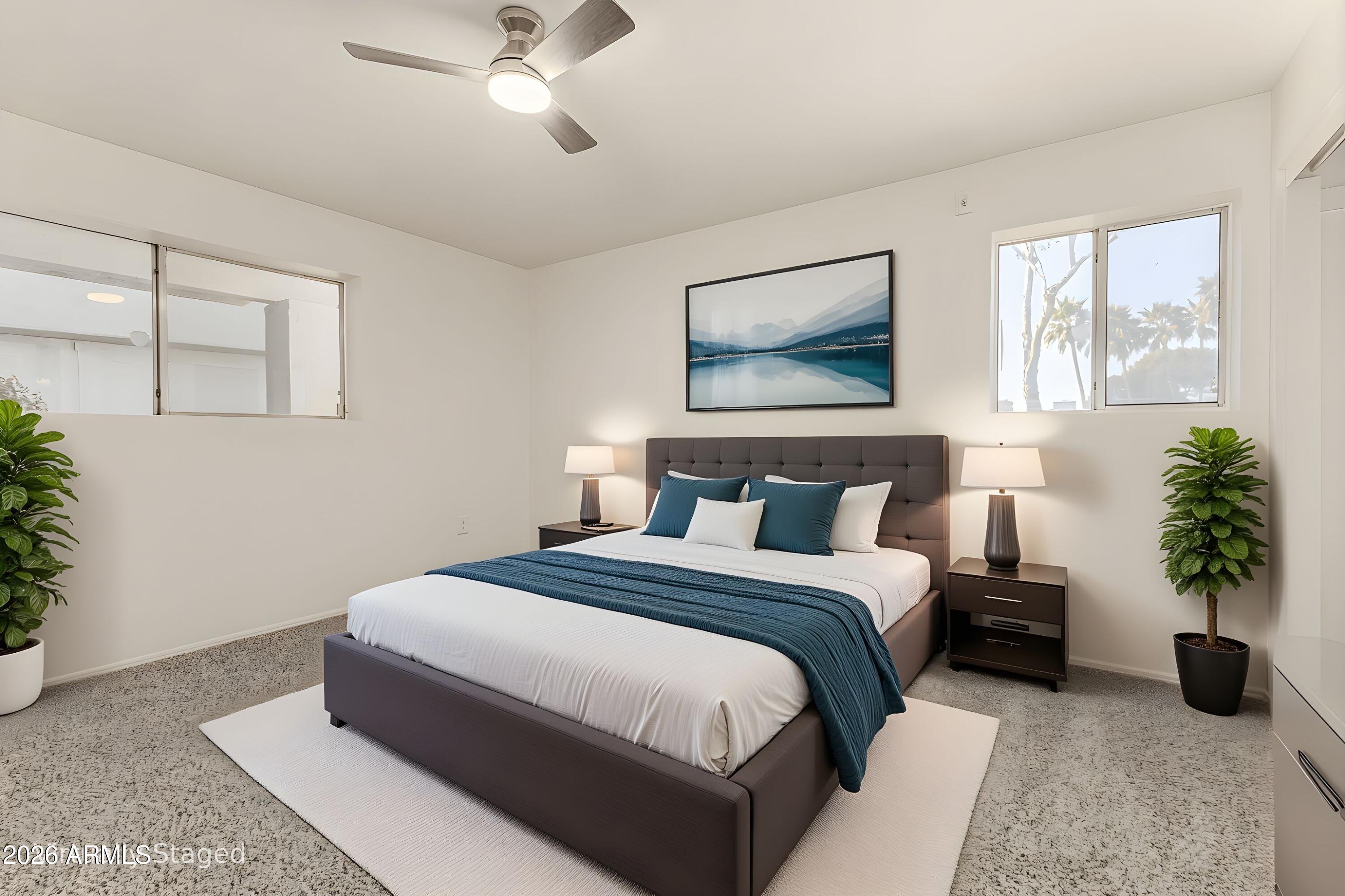1331 West Baseline Road, Unit 110 Mesa, AZ 85202 - Photo 17 of 33 Staged Guesst Bedroom